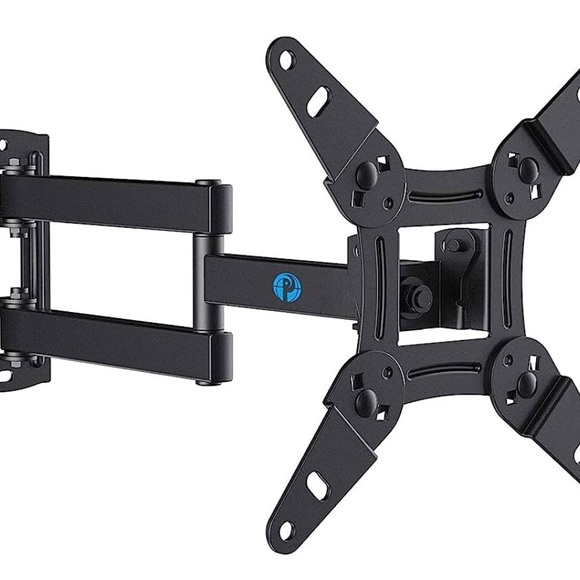 Black Full Motion TV Monitor Wall Mount Bracket Swivel Tilt for Most 13-42 In - Picture 1 of 8
